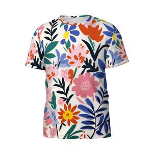 เสื้อยืดแขนสั้นโอเวอร์ไซส์สำหรับผู้ชายเสื้อยืดพิมพ์ลายผ้าไหมย้อมสีบริการออกแบบได้ตามต้องการ - Product Image 4