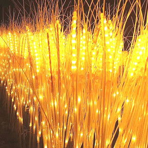 Décoration de pelouse extérieure imperméable à l'eau, Led lumineuse de roseaux bouchés au sol, lumière d'oreille de blé, lampe de <span class=keywords><strong>paille</strong></span> de riz - Product Image 3