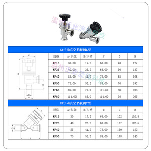 วาล์วควบคุมแบบแมนนวลชนิด Baffle รุ่น L และ Y แบบ Kf16 25 40 50 พร้อมหน้าแปลนเชื่อมต่อแบบสุญญากาศ - Product Image 1