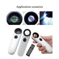 LED Magnifying Glass Loupe Handheld Microscope Magnifier Illuminated with Light for Circuit Boards Hallmarks Jewelry