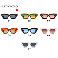 Lunettes de soleil œil de chat personnalisées, tendance et personnalisées, lunettes de soleil hip-hop pour femmes, résistantes aux UV