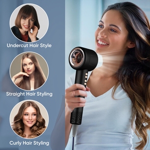 Meilleur produit Sèche-cheveux Sèche-cheveux professionnel Fer à repasser pour salon de coiffure Sèche-cheveux à une touche Ions d'air froid Sèche-cheveux Ensemble de brosses - Product Image 3