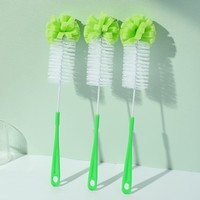 35cm Ménage long manche lait bouteille en verre eau tasse brosse