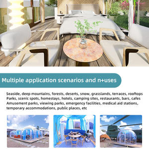 Tente transparente ciel étoilé extérieur en plein air Internet célèbre maison à bulles cour véranda <span class=keywords><strong>yourte</strong></span> tente ferme salle à manger - Product Image 2