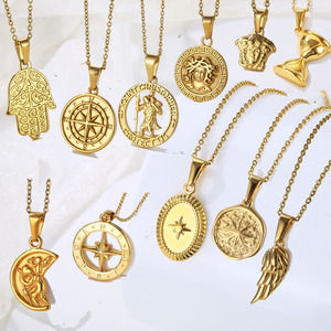 Collar de Moda con Colgante de Cabeza de León de Acero Inoxidable Dorado, Joyería de Moda para Mujer, Estilo Británico, Mitología Griega, Medusa - Product Image 6