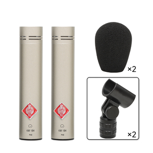 Microphone professionnel double BAIFEILI KM 184, connecteur XLR en métal doré, filaire, à condensateur, pour enregistrement en studio, portable, pour musiciens - Product Image 1