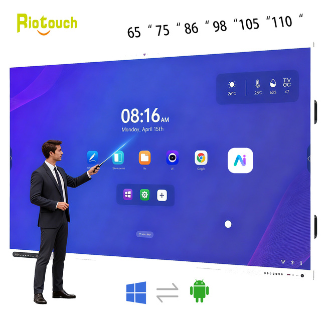 EDLA Certified Google Play Store Smart Board 65 75 86 Inch 4K Interactive Flat Panel Display for Education Solution