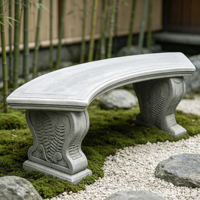 Banc de jardin moderne en marbre blanc naturel, taille personnalisée, banc en pierre pour extérieur et bord de piscine