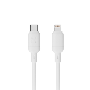 Cable Flexible Tipo-C a Lightning de Carga Rápida PD de 36W de Alta Durabilidad NCC, 1.2M XC-0207, Silicona, Color Blanco - Product Image 1