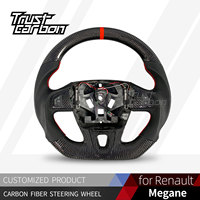 Volant sport en cuir perforé personnalisé en fibre de carbone pour Renault Mégane Mégane 3 Mégane 4 RS 2009-2014