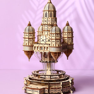 Prix de gros : Puzzle 3D en bois <span class=keywords><strong>Château</strong></span> Flottant, Puzzles 3D pour adultes, Modè<span class=keywords><strong>le</strong></span> de fantaisie à monter soi-même, Fourniture en gros - Product Image 4