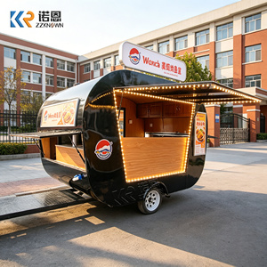 Chariot à glaces sur roues, remorque de restauration, chariot à hamburgers, restaurant mobile avec cuisine, remorques alimentaires pour bubble tea et barbecue - Product Image 3
