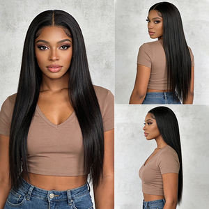 Lots de Cheveux Humains 100% Naturels Raides et Raides Crépus, Noir Naturel, 100g, 8-32 pouces, Vente en Gros - Product Image 2