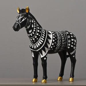 Preço baixo Atacado arte totem estilo africano decoração estátua tamanho resina cavalo animal estatueta casa cabeça pônei escultura de jardim - Product Image 4
