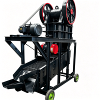 Concasseur à mâchoires PE 150x250, alimentation maximale 130 mm, unité mobile diesel pour opération sur chantier isolé