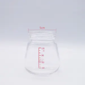 OEM Sevice Preço de fábrica Baby Feeding Bottle Food Grade Silicone Garrafa de leite materno Borosilicato Vidro 150ml CARTOON Transparente