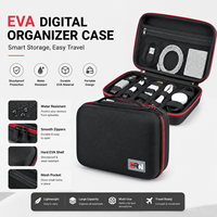 Étui de transport portable étanche en EVA pour accessoires électroniques, sac de rangement de voyage pour câbles USB, batterie externe, écouteurs et adaptateurs