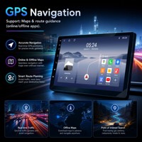 Autoradio Android 10 pouces 4 Go 64 Go RK3562 avec CarPlay sans fil, Android Auto pour la mise en miroir des smartphones et la navigation GPS