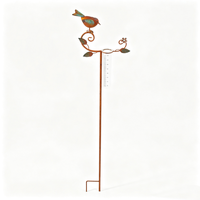 Jauge de pluie vintage en métal rouillé, robuste, pour décoration de jardin, patio, cour arrière, ferme et aménagement paysager