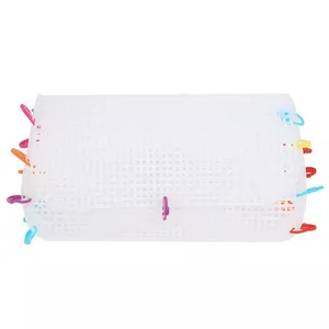 Tissu en maille plastique pour sacs artisanaux DIY - Matériel de crochet tendance avec crochet <span class=keywords><strong>à</strong></span> loquet et motif quadrillé - Product Image 2
