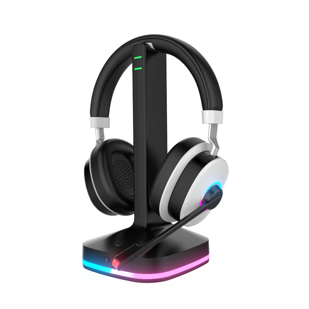 <strong>Wireless</strong> Gaming Headset <strong>Headphones</strong> with ENC Mic Dual 2.4G and <strong>Low</strong> <strong>Latency</strong> Over Ear Design <strong>for</strong> PC PS4 PS5 XBOX Switch