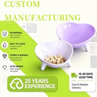 Gamelle surélevée inclinée ergonomique orthopédique pour chiens et chats, en PP de qualité alimentaire, vente en gros, commandes en gros, sans dropshipping