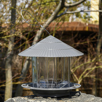 Mangeoire à oiseaux en plastique résistante à la rouille, à fixer au mur, pour pelouse, balcon, jardin, cour arrière, extérieur, suspendue