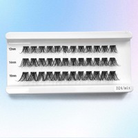 Extensions de cils DIY pré-collées en grappe, segmentées 3D, sans colle, super longue durée, réutilisables, en matériau PBT, sans cruauté animale