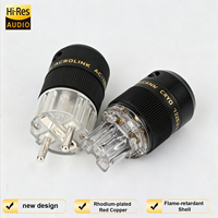 Prise d'alimentation audio-vidéo Hi-End HIFI, cuivre plaqué rhodium, résistant à la corrosion, coque ignifuge, blindage EMI pour un son pur