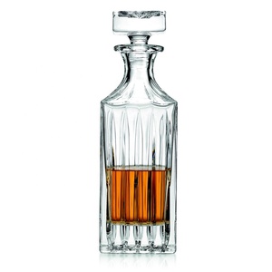 Decantador de whisky de vidrio artesanal a mano, con tapón geométrico hermético para <span class=keywords><strong>Bourbon</strong></span>, Brandy, licor - Product Image 4