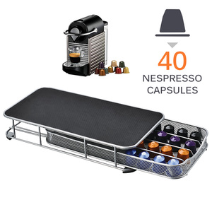 Coffee Pod Drawer Durable Coffee Capsule Holder Holding 40pcs Coffee Capsules For Nespresso