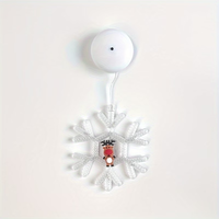 Lumières suspendues pour fenêtre, bonhomme de neige, flocon de neige, lumières décoratives murales pour balcon, intérieur, Noël, Halloween, célébrations de fêtes
