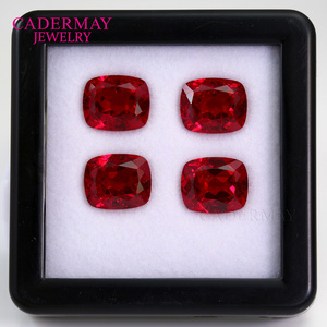 Cadermay 뜨거운 판매 긴 쿠션 모양 실험실 성장 루비 비둘기 혈액 레드 4*6mm ~ 12*16mm 하이 퀄리티 합성 루비 원석 - Product Image 5