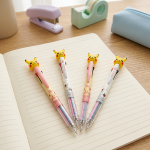 Bolígrafo de 3 colores para figuras de PVC, 0.7mm, 30 unidades, papelería coreana para niños, personaje lindo de anime Pikaed, venta al por mayor para la escuela - Product Image 3