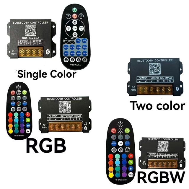 Wireless Touch Screen RGB RGBW Led Controller DC12-24V 30A 40A RF Remote Control for Led Strips/bulb/downlight