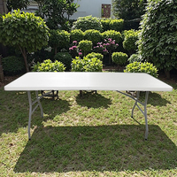 Table pliante rectangulaire bon marché 6FT 180cm tables pliantes en plastique pour événement en plein air