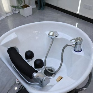 Sillón de Lavado de Cabello Eléctrico Reclinable Moderno, Cama de Lavado para Salón, Silla de Spa para Cabello Impermeable con Lavabo de Cerámica - Product Image 6
