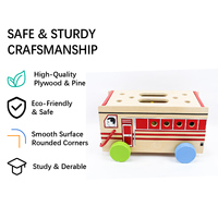 Kit de construction de bus en bois à démonter, jouet de montage pour enfants de 3 ans et plus, cadeau éducatif Montessori DIY, logo personnalisé OEM ANNA & BECK