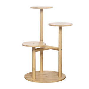 Support à fleurs d'angle en bambou à trois niveaux, étagère à plantes d'intérieur durable, support multi-niveaux - Product Image 3
