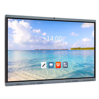 Papan tulis interaktif OEM, papan pendidikan Cerdas LCD sentuh 4K, papan TV kantor/sekolah/kelas Digital interaktif