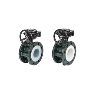 Hot Selling Origina 2-48 Inch Midline PTFE <b>Sealed</b> Flanged Manual Worm Gear Fluorinated-lined Butterfly Valve Stainless Steel Nor - Product Image 4