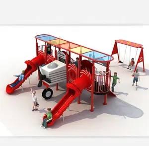 Daycare Outdoor Activity Play Structure with Slide for Toddlers Outdoor Playground Equipment Play Set Swing