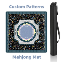 Tapis de Mahjong Américain Moderne Personnalisé en Néoprène Antidérapant et Anti-bruit, Portable pour Jeux de Société en Famille