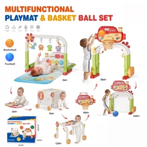 Nouveau centre d'activités 7-en-1 pour bébé 2026 – Comprend un but <span class=keywords><strong>de</strong></span> football, un piano musical, un tapis d'éveil – Idéal comme cadeau pour nouveau-nés - Product Image 2