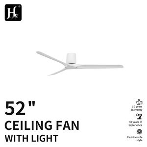 Ventilateur de plafond à profil bas avec moteur DC, pales en ABS blanches de 52 pouces et télécommande - Product Image 2