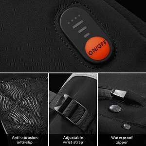 Gants de ski chauffants électriques rechargeables imperméables 7,4 V 22,2 Wh pour femmes et hommes pour le travail en hiver, le ski, le snowboard - Product Image 4