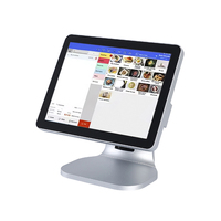 Système de terminal de point de vente (PDV) tactile en alliage d'aluminium personnalisé en usine pour cantine, avec écran tactile et interface Windows