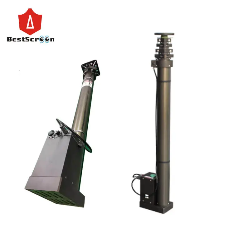 3m ~12m 5m vehicle mounted electric motor driven telescopic mast for radio antenna for lighting for CCTV camera surveillance
