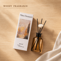 Diffuseur de parfum sans flamme ni alcool 200ml Ambiance Forêt Huile Essentielle Végétale Longue Durée Bâtonnets en Rotin Naturel Décoration Maison