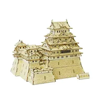 高品質日本ヒメジ城シンプルゲーム3Dパズル木製